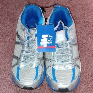 Starter Silver and Blue Athletic Shoes
